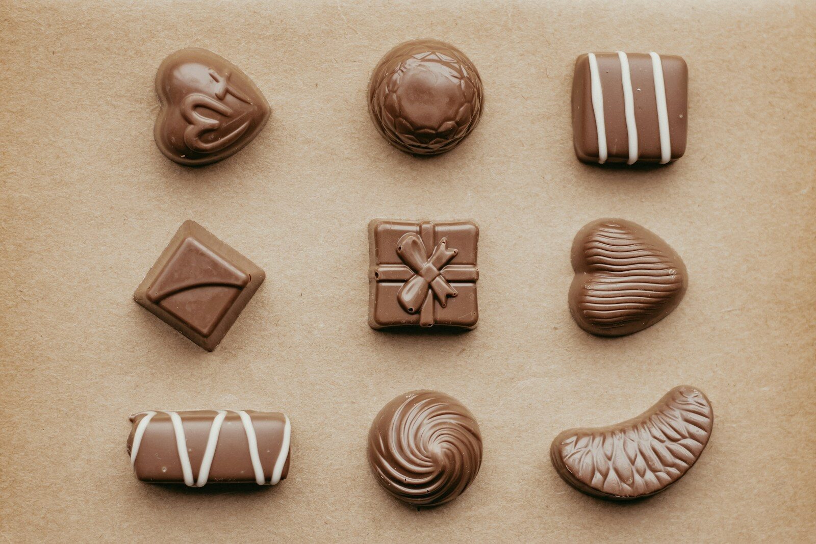 A box of chocolates with different types of candies